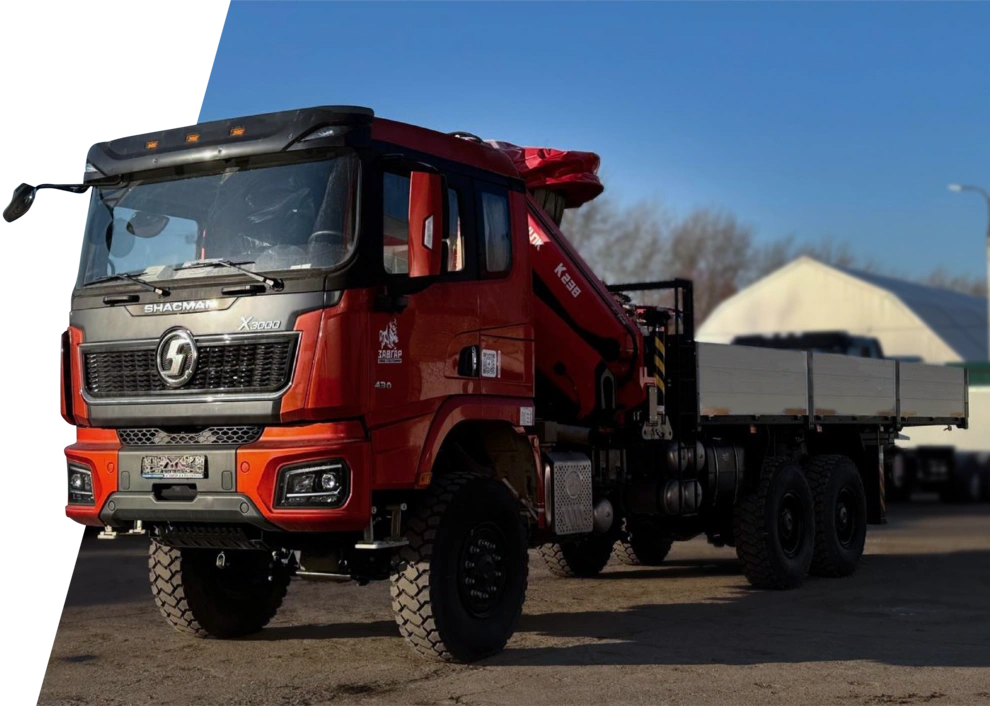 Бортовой SHACMAN с КМУ SunHunk